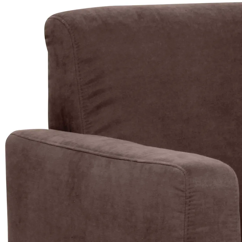 Velours Wohnzimmersessel in Braun - Dario