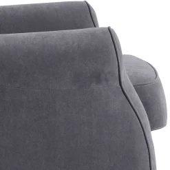 Velours-Ohrenbackensessel in Anthrazit - Marietta