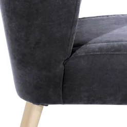 Velourssessel in Anthrazit - Prograva