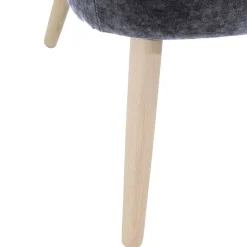 Velourssessel in Anthrazit - Prograva