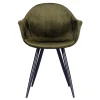 Velvet Armlehnenstuhl in Oliv Grün - Inny (2er Set)
