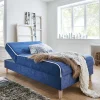 Verstellbare Daybed Polsterliege in Blau Samt - Blackbird
