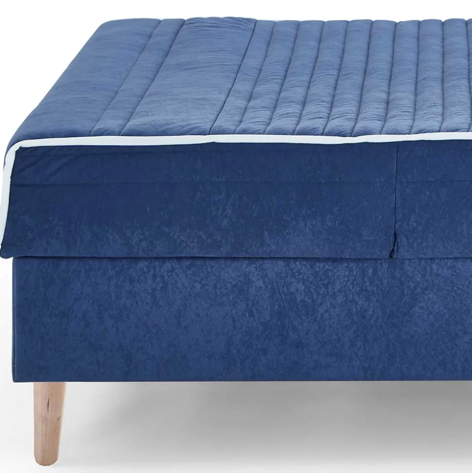 Verstellbare Daybed Polsterliege in Blau Samt - Blackbird