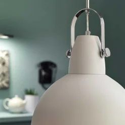 Verstellbare Hängeleuchte Bessy in Weiß