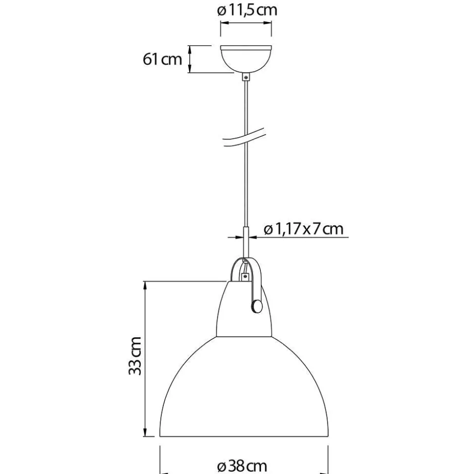 Verstellbare Hängeleuchte Bessy in Weiß