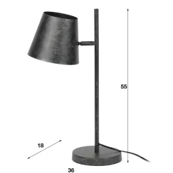 Verstellbare Tischleuchte mit Metallschirm - Liarisa