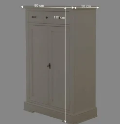 Vertiko Kommode in Antikweiß - Annot