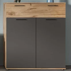Vertiko Schuhkommode in Wildeiche NB & Grau - Depart