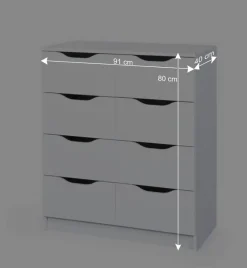 Vielzweck Kommode Danjala mit 8 Schubladen