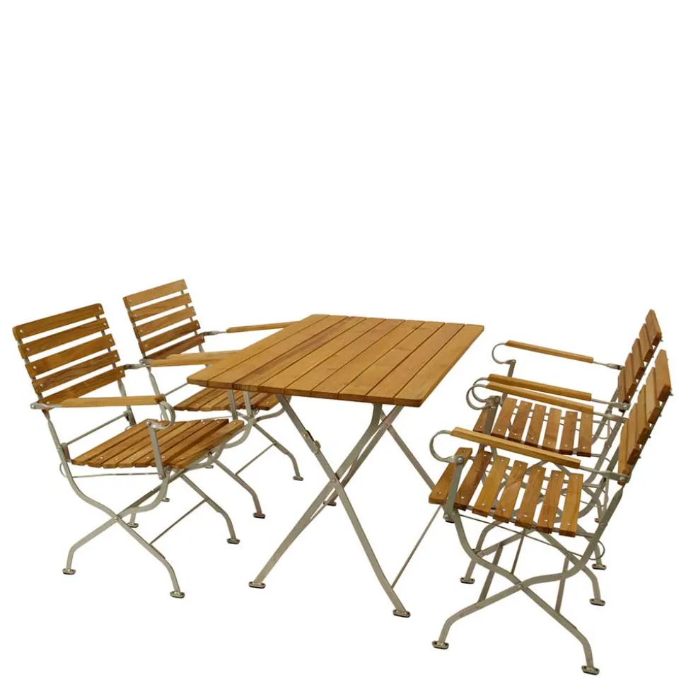 Vier Personen Sitzgruppe für den Garten - Laucius (fünfteilig)