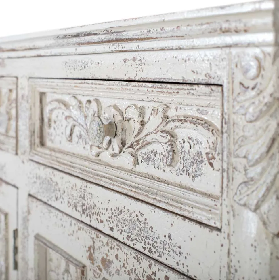 Vintage Design Anrichte in Holz White Wash - Perolyn