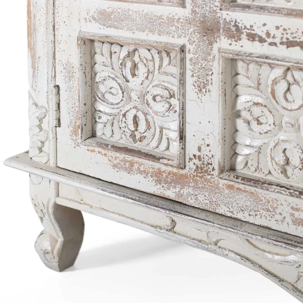 Vintage Design Anrichte in Holz White Wash - Perolyn