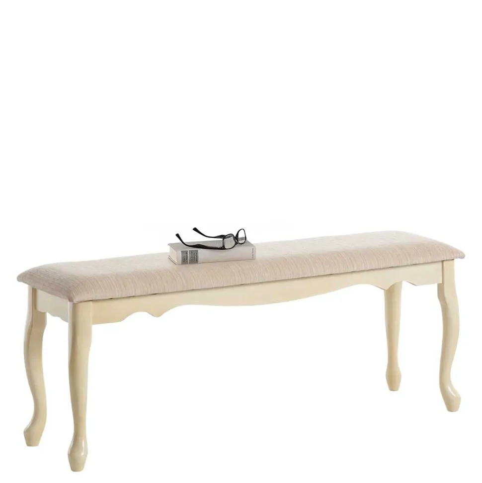 Vintage Design Esstischbank in Creme - Lesnoa