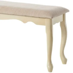 Vintage Design Esstischbank in Creme - Lesnoa