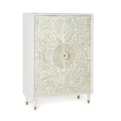 Vintage Design Highboard aus Mango Massivholz - Triboot