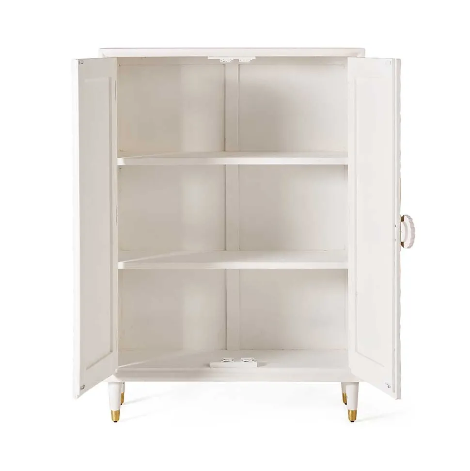 Vintage Design Highboard aus Mango Massivholz - Triboot