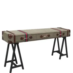 Vintage Design Konsolentisch im Koffer Look - Sketto