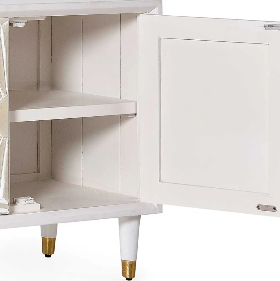 Vintage Design Lowboard aus Mango Massivholz - Triboot