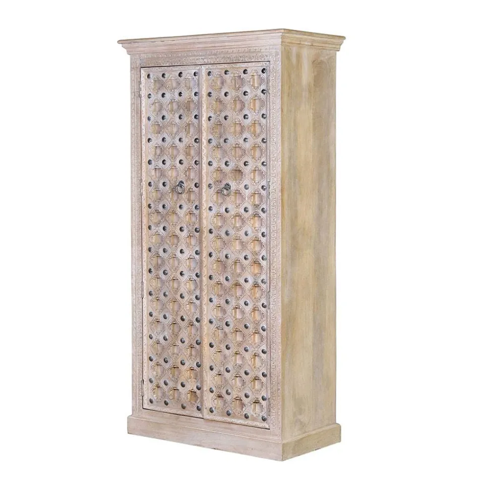 Vintage Design Schrank in White Wash - Uladan