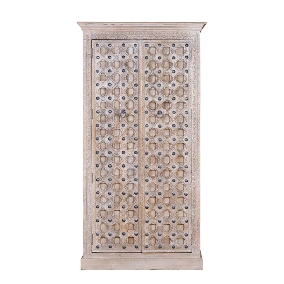 Vintage Design Schrank in White Wash - Uladan