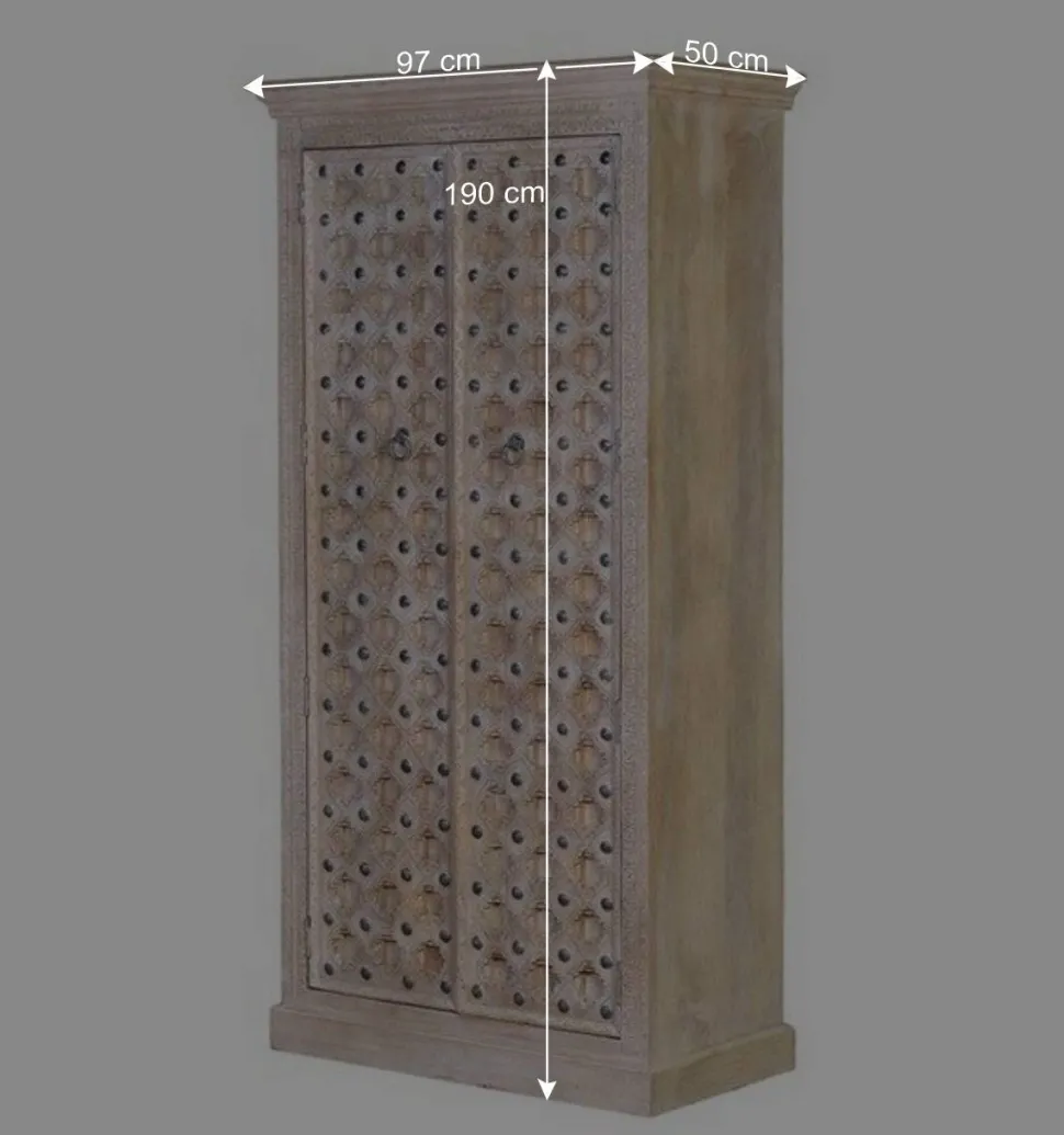 Vintage Design Schrank in White Wash - Uladan