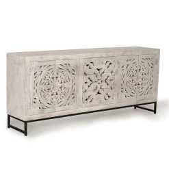 Vintage Design Sideboard in Holz White Wash - Fudorus