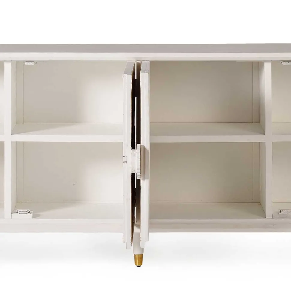 Vintage Design Sideboard aus Mango Massivholz - Triboot