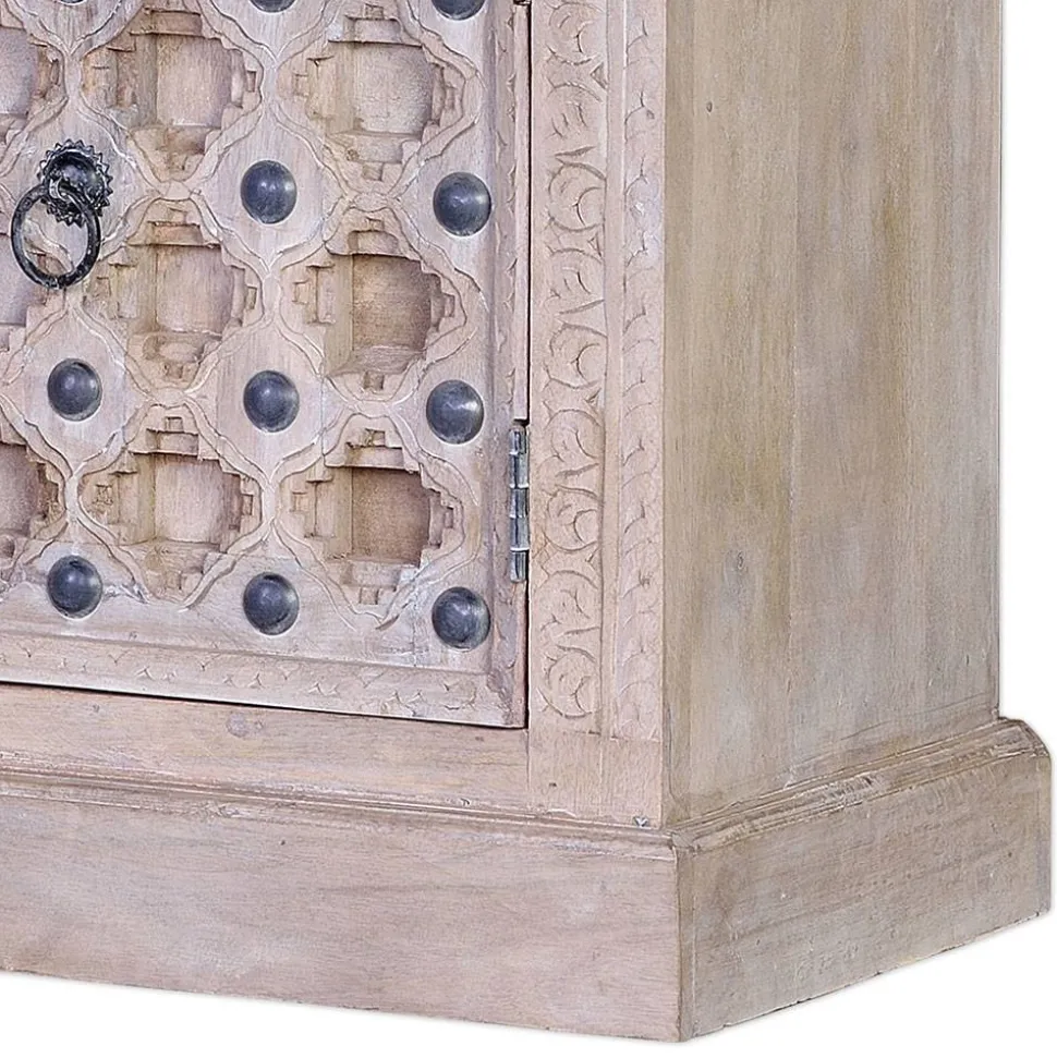 Vintage Design TV Kommode in White Wash - Uladan