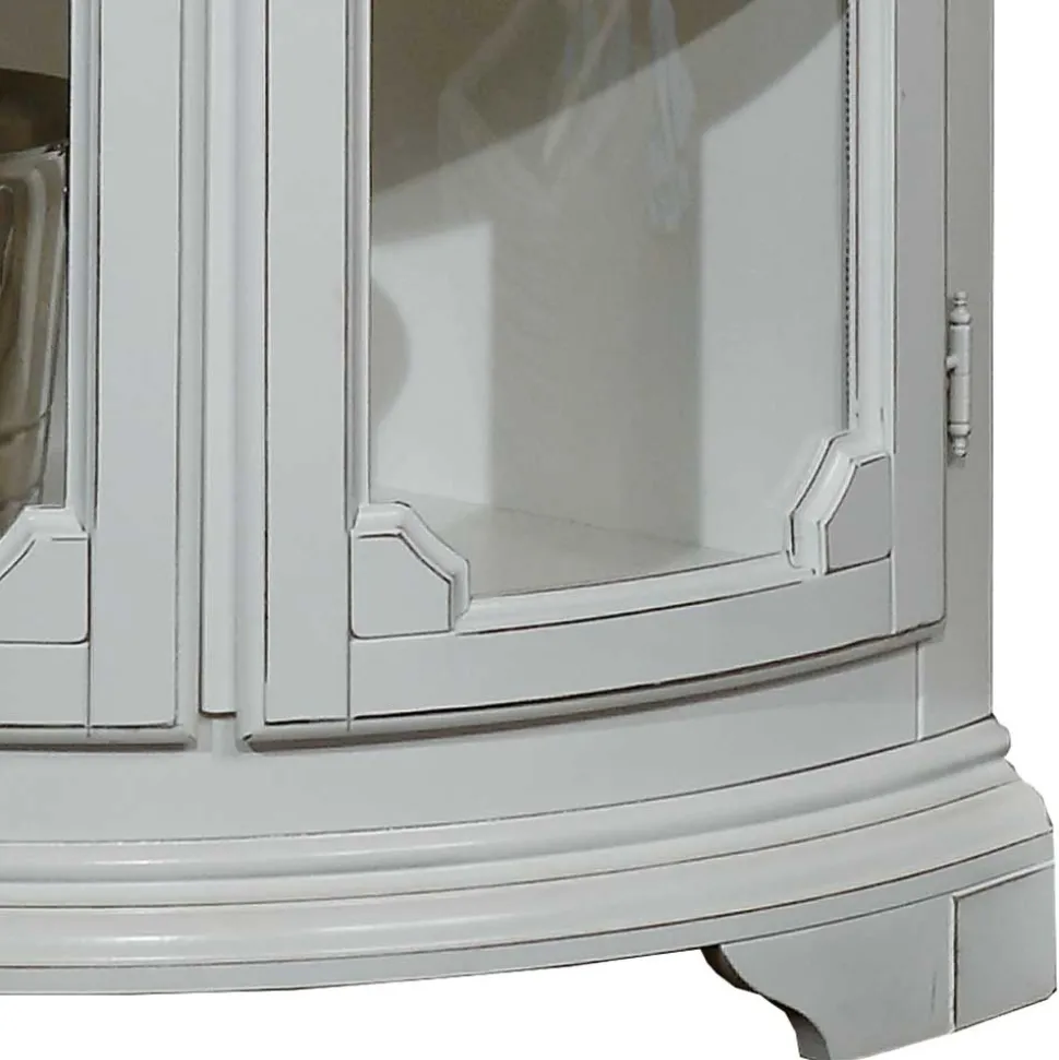 Vintage Eckvitrine in Weiß - Zarinas