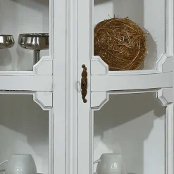 Vintage Eckvitrine in Weiß - Zarinas