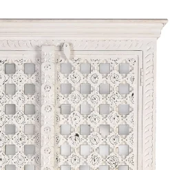 Vintage Garderobenschrank in White Wash Holz - Toscana