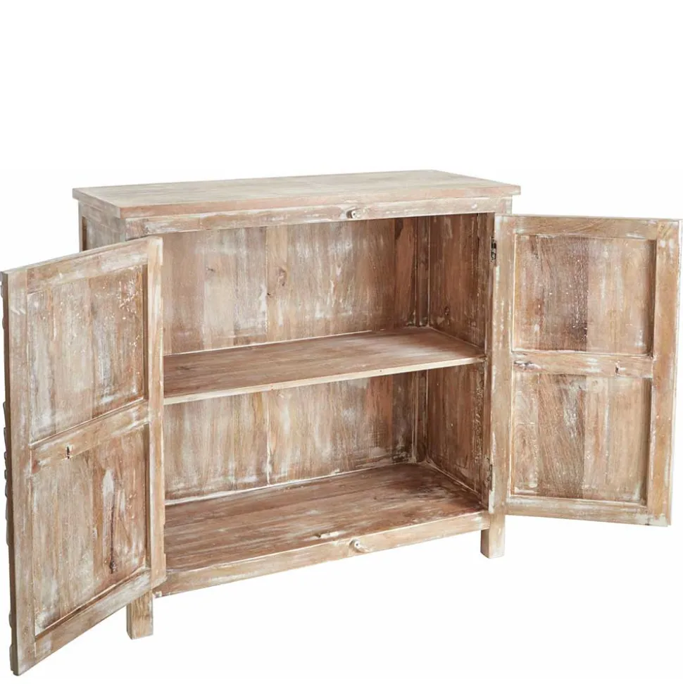 Vintage Kommode in Mangobaum White Wash - Jatama