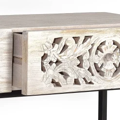 Vintage Konsolentisch in Holz White Wash - Anatto