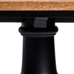 Vintage Landhaus Esszimmertisch in Teak & Schwarz - Niovan