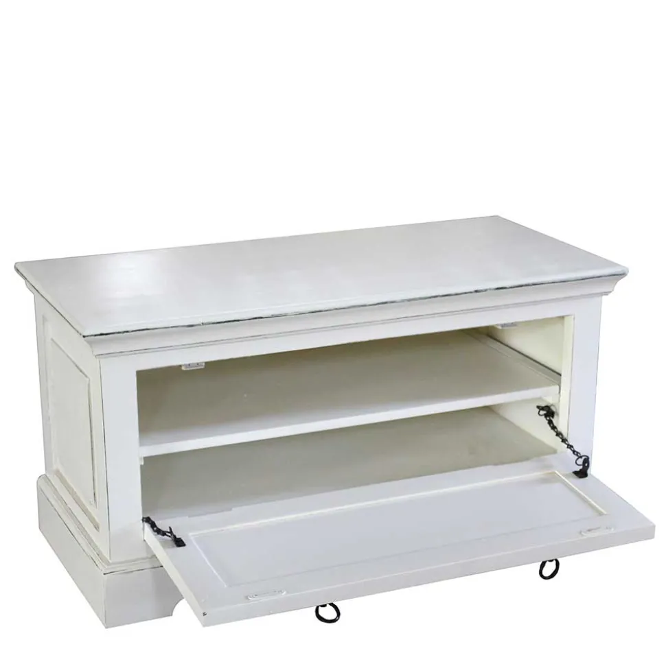 Vintage Landhaus Schuhbank in Antikweiß - Wittgenstein