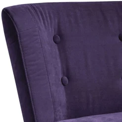 Vintage Look Sessel in Violett Velours - Casir