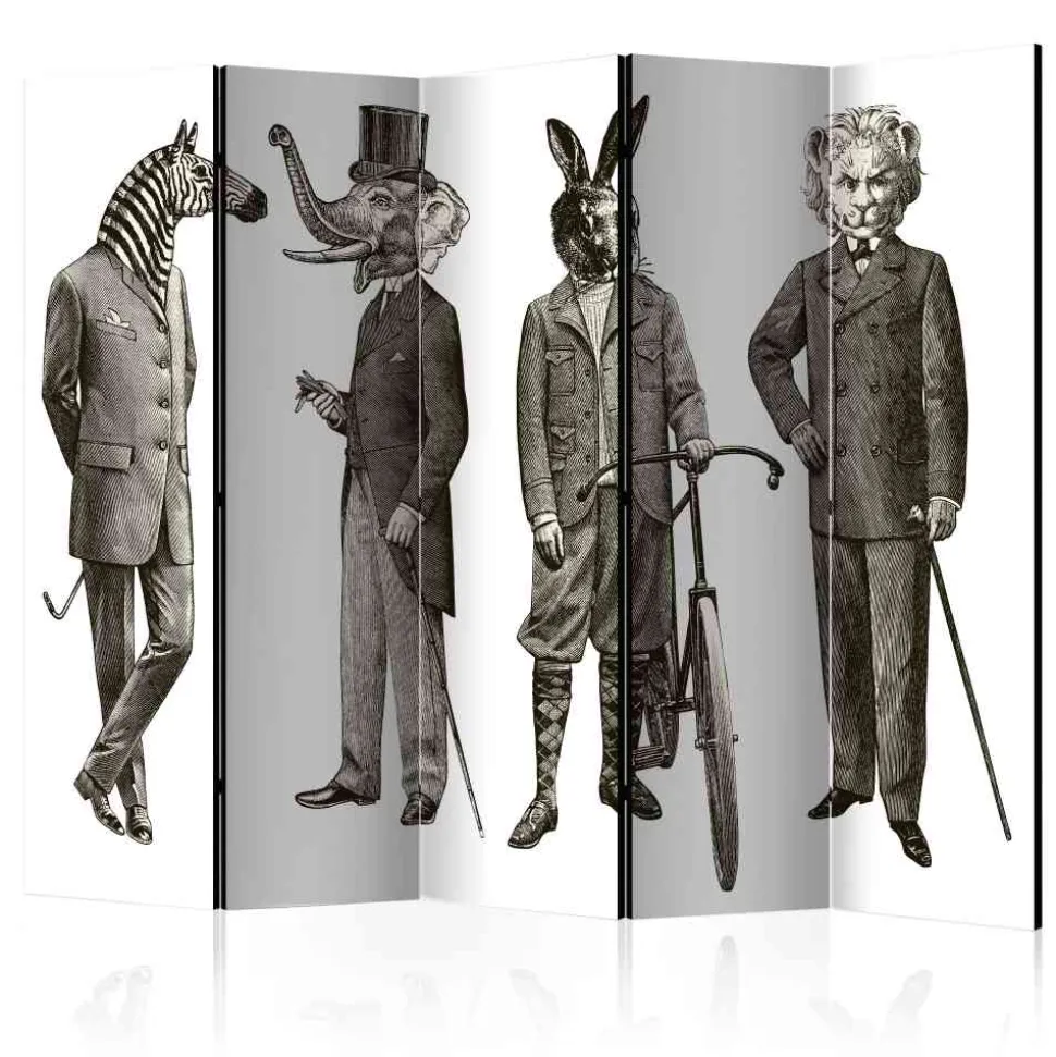 Vintage Motiv Paravent Tierische Männer - Coint
