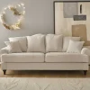 Vintage Sofa in Beige mit Dunkelbraun - Merandes