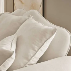 Vintage Sofa in Beige mit Dunkelbraun - Merandes