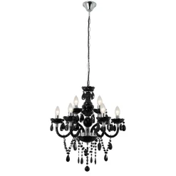 Vintage Style Kronleuchter in Schwarz - Brosias