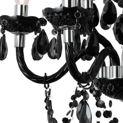 Vintage Style Kronleuchter in Schwarz - Brosias