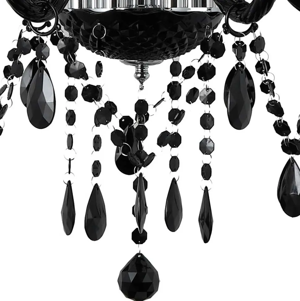 Vintage Style Kronleuchter in Schwarz - Brosias