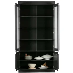 Vintage Vitrinenschrank in Schwarz - Graddos