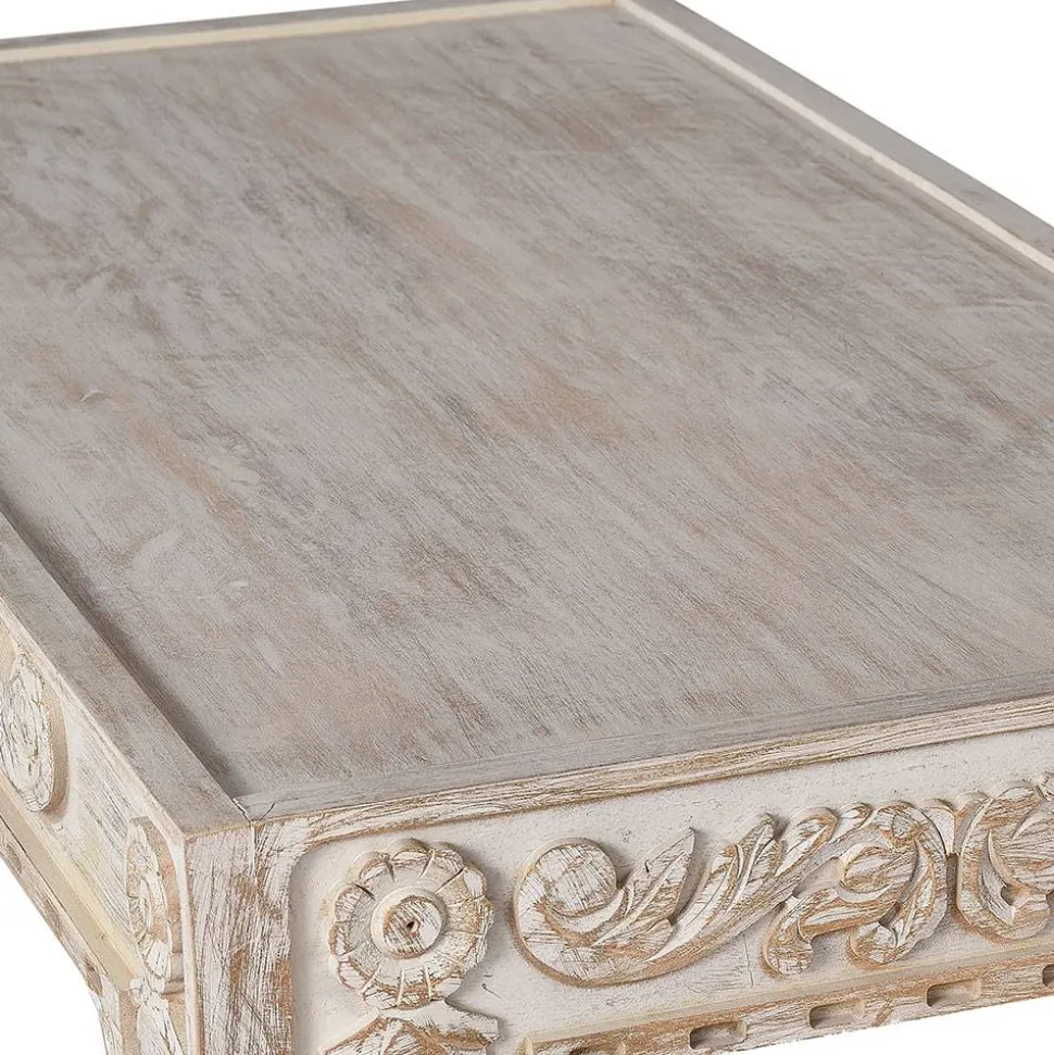 Vintage Wohnzimmertisch in Mangoholz White Wash - Lornas