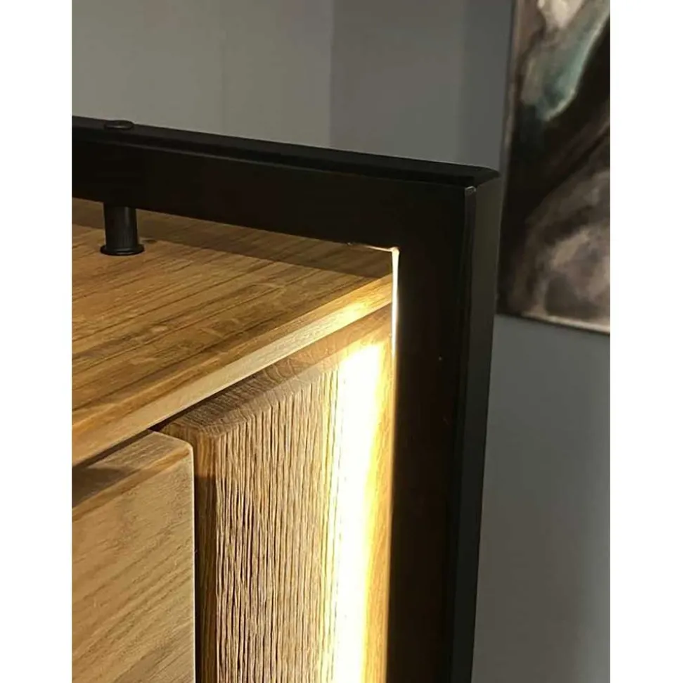 Vitrine aus Asteiche Massivholz - Slaraduva