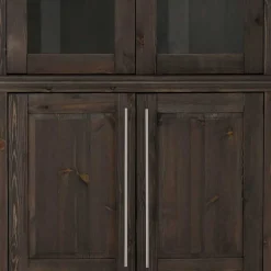 Vitrine aus dunkel lackiertem Kiefernholz - Syvila