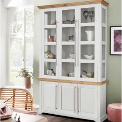 Vitrine aus Holz mit Metall Stangengriffen - Eyzaco