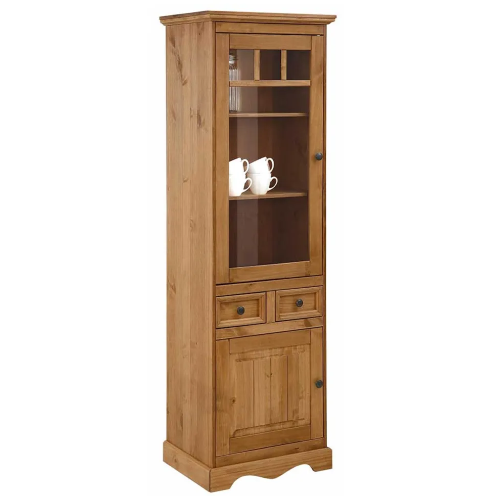 Vitrine aus Kiefer gebeizt & geölt - Horedion