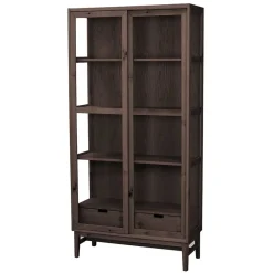 Vitrine in Dunkelbraun Eiche - Kuana