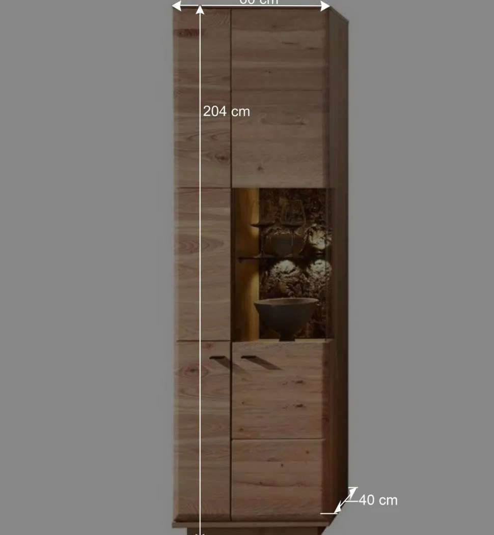 Vitrine in Esche und Wildeiche - Cassna